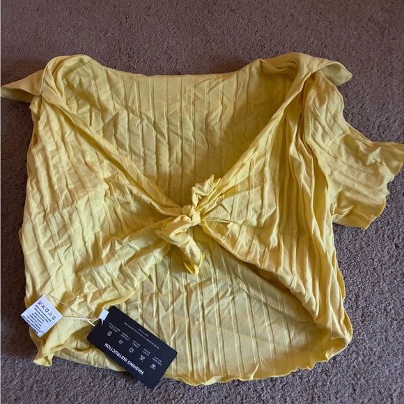 Amazon Yellow Knotted Blouse - Picture 1 of 2